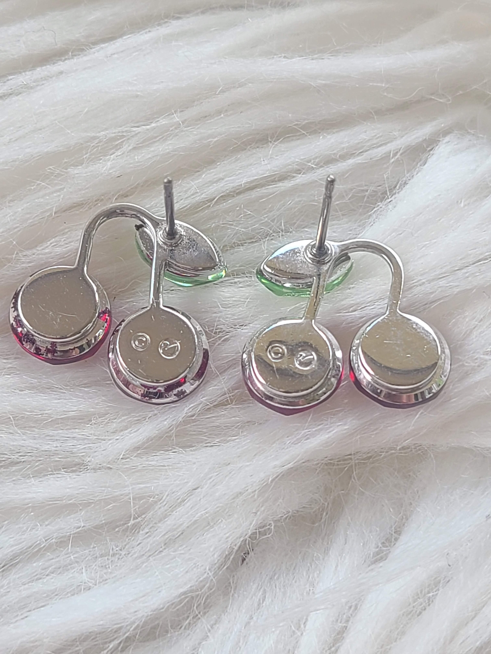 Swarovski Crystal Cherry Post Earrings - Good Condition - Picture 7 of 10